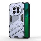 For Realme 12+ 5G Global Punk Armor 2 in 1 PC + TPU Phone Case with Holder(Grey) - 1