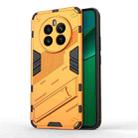 For Realme 12+ 5G Global Punk Armor 2 in 1 PC + TPU Phone Case with Holder(Orange) - 1