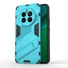 For Realme 12+ 5G Global Punk Armor 2 in 1 PC + TPU Phone Case with Holder(Blue) - 1