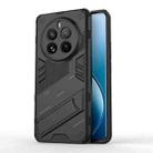 For Realme 12 Pro 5G Global Punk Armor 2 in 1 PC + TPU Phone Case with Holder(Black) - 1