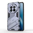 For Realme 12 Pro 5G Global Punk Armor 2 in 1 PC + TPU Phone Case with Holder(Grey) - 1