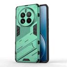 For Realme 12 Pro 5G Global Punk Armor 2 in 1 PC + TPU Phone Case with Holder(Green) - 1