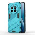 For Realme 12 Pro 5G Global Punk Armor 2 in 1 PC + TPU Phone Case with Holder(Blue) - 1