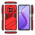 For Realme 12 5G Global Punk Armor 2 in 1 PC + TPU Phone Case with Holder(Red) - 3