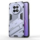 For Realme 12 5G Global Punk Armor 2 in 1 PC + TPU Phone Case with Holder(Grey) - 1