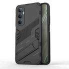 For Realme C65 4G Global Punk Armor 2 in 1 PC + TPU Phone Case with Holder(Black) - 1