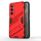 For Realme C65 4G Global Punk Armor 2 in 1 PC + TPU Phone Case with Holder(Red) - 1