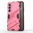 For Realme C65 4G Global Punk Armor 2 in 1 PC + TPU Phone Case with Holder(Light Red) - 1