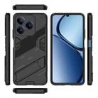 For Realme C63 4G Global Punk Armor 2 in 1 PC + TPU Phone Case with Holder(Black) - 3