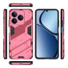 For Realme C63 4G Global Punk Armor 2 in 1 PC + TPU Phone Case with Holder(Light Red) - 3