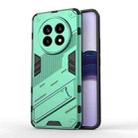 For Realme 13 Pro 5G Global Punk Armor 2 in 1 PC + TPU Phone Case with Holder(Green) - 1