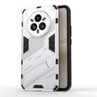 For Realme 14 Pro+ 5G Punk Armor 2 in 1 PC + TPU Phone Case with Holder(White) - 1