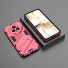 For Realme 14 Pro+ 5G Punk Armor 2 in 1 PC + TPU Phone Case with Holder(Light Red) - 2