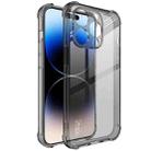 For iPhone 15 Pro imak Shockproof Airbag TPU Phone Case(Transparent Black) - 1