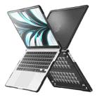 For MacBook Air 13.6 inch A2681 2022 Translucent Laptop Protective Case(Transparent Black) - 1