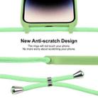 For iPhone 16 Crossbody Lanyard Liquid Silicone Case(Matcha Green) - 3