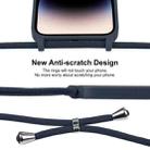 For iPhone 16 Plus Crossbody Lanyard Liquid Silicone Case(Midnight Blue) - 3