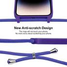 For iPhone 16 Pro Crossbody Lanyard Liquid Silicone Case(Purple) - 3