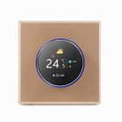 BHT-7000-GCLW 95-240V AC 3A Smart Knob Boiler Heating Thermostat with Internal Sensor & WiFi Connection(Gold) - 1