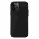 For iPhone 15 Pro Max Liquid Silicone Phone Case(Black) - 1