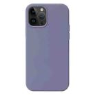 For iPhone 15 Pro Max Liquid Silicone Phone Case(Lavender Grey) - 1