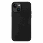 For iPhone 15 Liquid Silicone Phone Case(Black) - 1