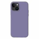For iPhone 15 Liquid Silicone Phone Case(Lavender Grey) - 1