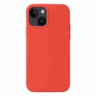 For iPhone 15 Plus Liquid Silicone Phone Case(Coral Red) - 1