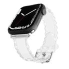 For Apple Watch 8 41mm Diamond Texture Lace Clear TPU Watch Band(Transparent) - 1