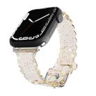 For Apple Watch Series 6 40mm Diamond Texture Lace Clear TPU Watch Band(Green) - 1