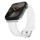 For Apple Watch Series 10 42mm Diamond Texture Lace Clear TPU Watch Band(Transparent) - 1