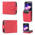 For Samsung Galaxy Z Flip5 AZNS Dream II Skin Feel PU+TPU Horizontal Flip PU Phone Case(Red) - 1