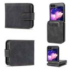 For Samsung Galaxy Z Flip5 AZNS Dream II Skin Feel PU+TPU Horizontal Flip PU Phone Case(Black) - 1