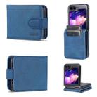 For Samsung Galaxy Z Flip5 AZNS Dream II Skin Feel PU+TPU Horizontal Flip PU Phone Case(Blue) - 1