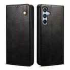 For Samsung Galaxy S23 FE 5G Oil Wax Crazy Horse Texture Leather Phone Case(Black) - 1