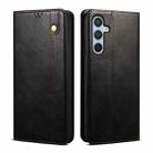 For Samsung Galaxy M34 5G Oil Wax Crazy Horse Texture Leather Phone Case(Black) - 1