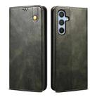 For Samsung Galaxy M55 5G Oil Wax Crazy Horse Texture Leather Phone Case(Green) - 1