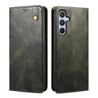 For Samsung Galaxy M15 / F15 Oil Wax Crazy Horse Texture Leather Phone Case(Green) - 1
