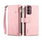 For Samsung Galaxy S23 FE 5G ESEBLE Retro Frosted RFID Flip Leather Phone Case(Rose Gold) - 1