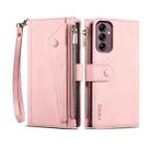 For Samsung Galaxy M55 5G ESEBLE Retro Frosted RFID Flip Leather Phone Case(Rose Gold) - 1