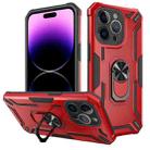 For iPhone 15 Pro Warship Armor 2 in 1 Shockproof Phone Case(Red) - 1