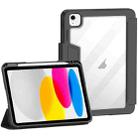 For iPad 10th Gen 10.9 2022 Deformation Buckle Leather Smart Tablet Case(Black) - 1