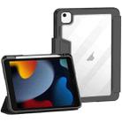 For iPad 10.2 2021 / 2020 / 2019 Deformation Buckle Leather Smart Tablet Case(Black) - 1