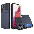 For Samsung Galaxy S20 FE Multifunction Armor Slide Card Slot Phone Case(Navy Blue) - 1