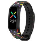 For OPPO Band Sports Rainbow Dots Silicone Watch Band(Black) - 1