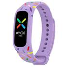 For OPPO Band Sports Rainbow Dots Silicone Watch Band(Purple) - 1