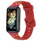 For Huawei Band 7 Sports Rainbow Dots Silicone Watch Band(Red) - 1