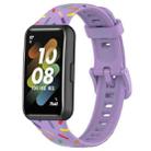 For Huawei Band 7 Sports Rainbow Dots Silicone Watch Band(Purple) - 1