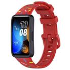 For Huawei Band 8 Sports Rainbow Dots Silicone Watch Band(Red) - 1