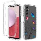 For Samsung Galaxy A14 5G / 4G Transparent Painted Phone Case(Tree Butterflies) - 1